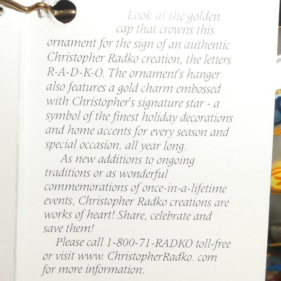 Christopher Radko Blown Glass Hawaiian Shirt Christmas Ornament - Picture 5 of 11